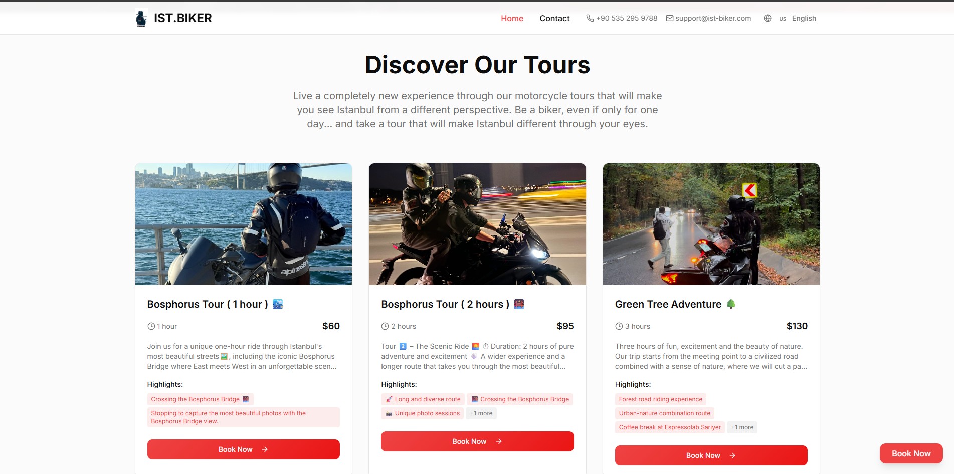 Istanbul Biker — Bike Tour Booking, a project by Auroa AI